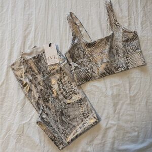 Studio IVL Snake Print Sports Bra and Leggings Set